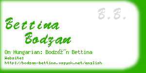 bettina bodzan business card